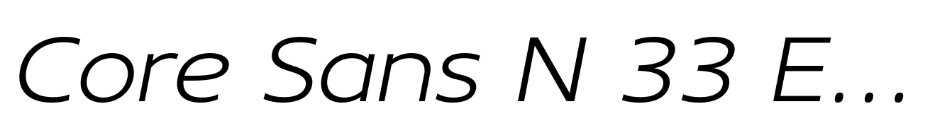 Core Sans N 33 Exp Light Italic